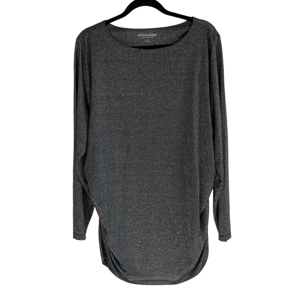 Soft Surroundings Metallic Ruched Blouse, Size 3X